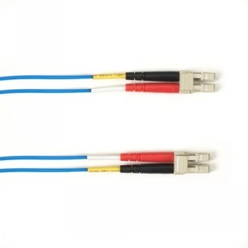 BLACK BOX COLORED FIBER OM2 50/125 MULTIMODE FIBER OPTIC PATCH CABLE - LSZH, LC-LC, BLUE, 3-M (9.8-FT.)