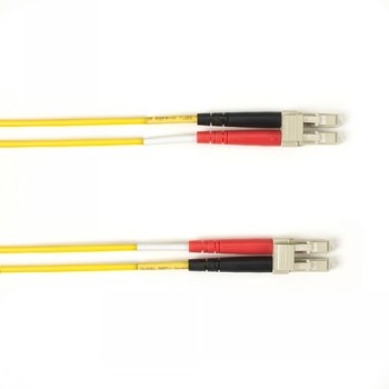 BLACK BOX COLORED FIBER OS2 9/125 SINGLEMODE FIBER OPTIC PATCH CABLE - LSZH, LC-LC, YELLOW, 10-M (32.8-FT.)