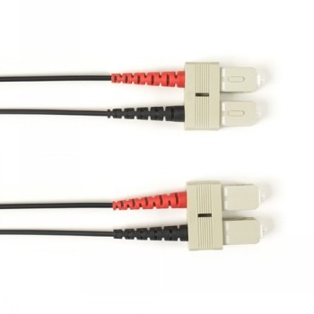 BLACK BOX COLORED FIBER OM2 50/125 MULTIMODE FIBER OPTIC PATCH CABLE - LSZH, SC-SC, BLACK, 30-M (98.4-FT.)