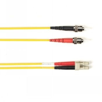 BLACK BOX COLORED FIBER OM3 50/125 MULTIMODE FIBER OPTIC PATCH CABLE - LSZH, ST-LC, YELLOW, 20-M (65.6-FT.)