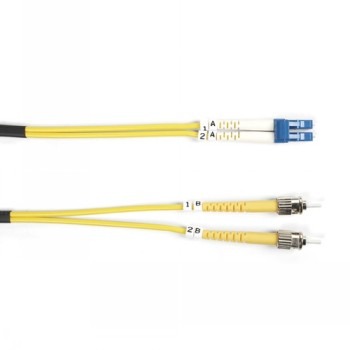 BLACK BOX CONNECT OS2 9/125 SINGLEMODE FIBER OPTIC PATCH CABLE - LSZH, ST-LC, YELLOW, 1-M (3.2-FT.)
