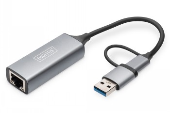 DIGITUS USB3.0/USB C 3.1 TO 2.5G ETHERNET ADAPTER