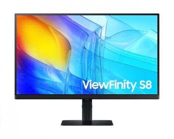 SAMSUNG S27D800U 27" 16:9 3840X2160 IPS, 5MS, 350NITS, 60HZ, HDR10, SRGB 99%, HAS/SWIVEL/PIVOT/TILT, HDMI/DP/USB-C (90W),LAN, USB3 HUB, KVM SWITCH, VESA 100, USB-C